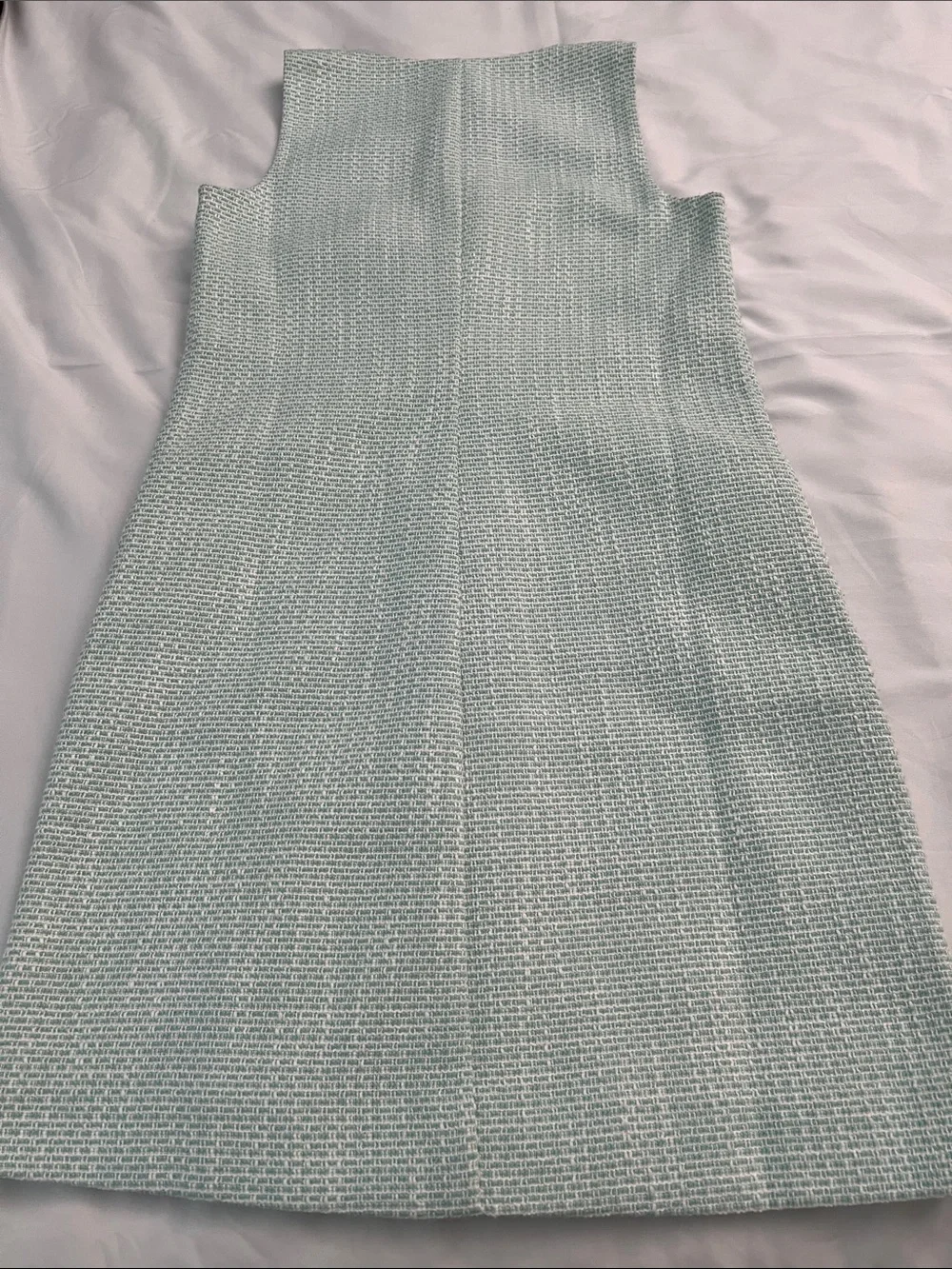 J.Crew NWT Size 00 Mint Green Tweed Button Front Sleeveless Mini Dress $128